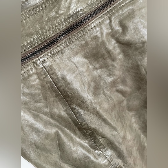GESTUZ khaki green leather skirt. Only worn once! - Picture 7 of 9